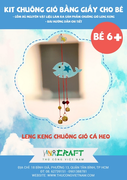 Bộ kit chuông gió bằng giáy cho bé